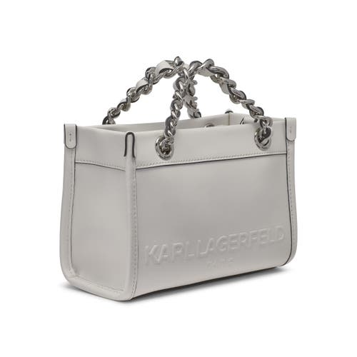 Shop Karl Lagerfeld Paris Savoie Crossbody In Wntr Wht/silvr