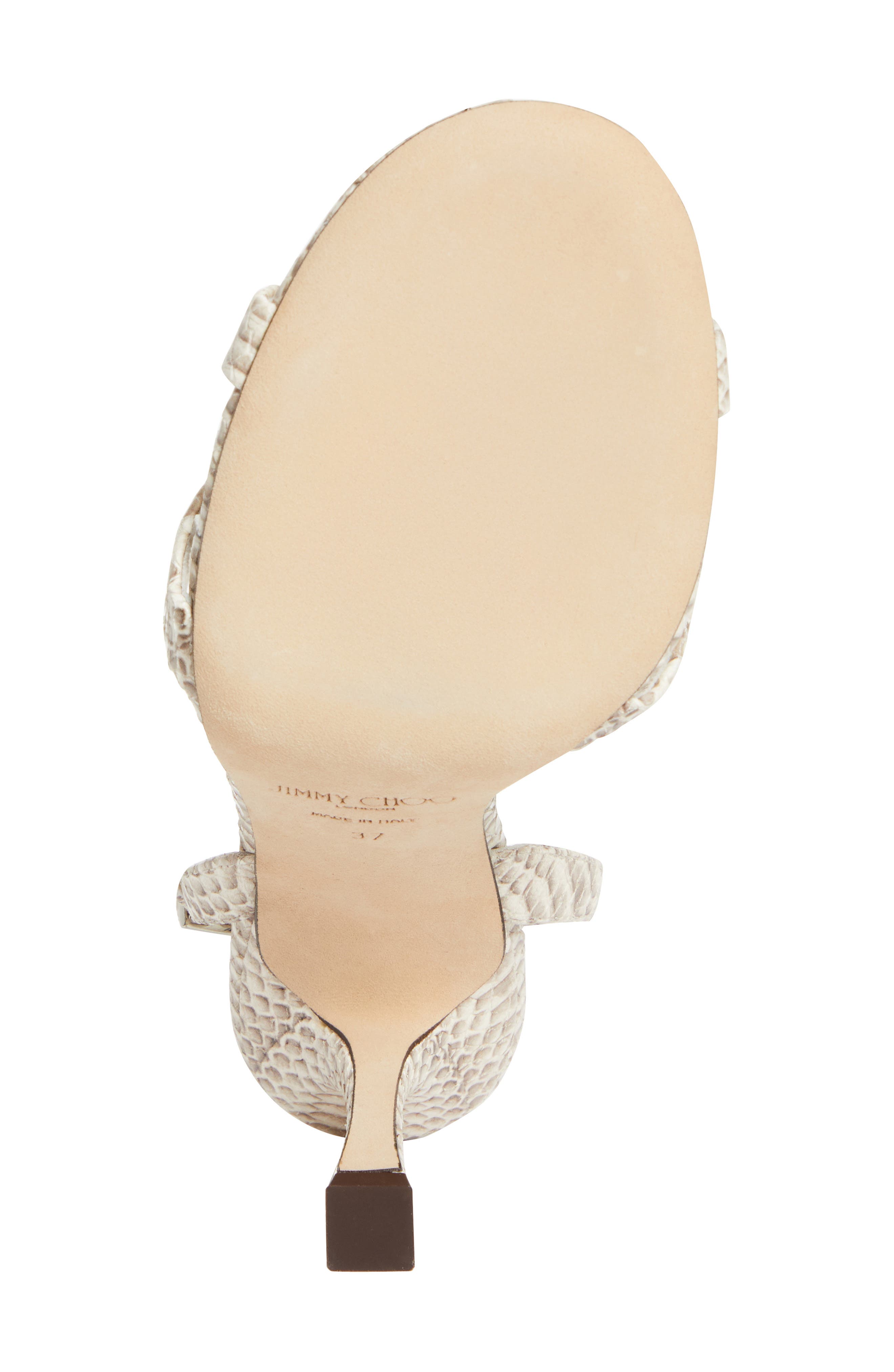 Jimmy Choo Elsy Snakeskin Embossed Slingback Sandal, Alternate, color, Roccia