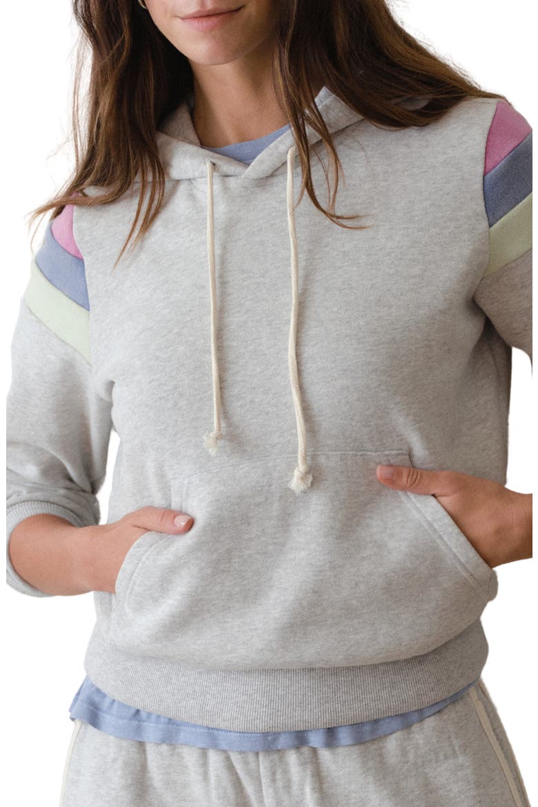 Colorblock Cloud 9 Fleece Hoodie, Main, color, HEATHER GREY