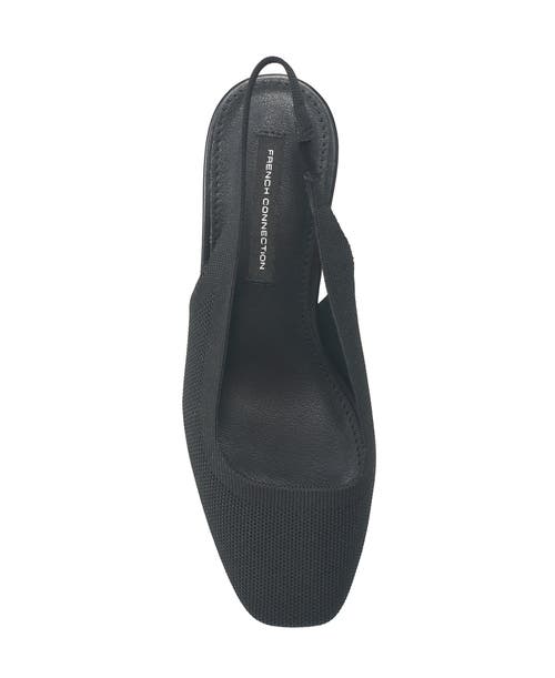 French Connection Ghana Womens Stretch Knit Slingback Heels In Black