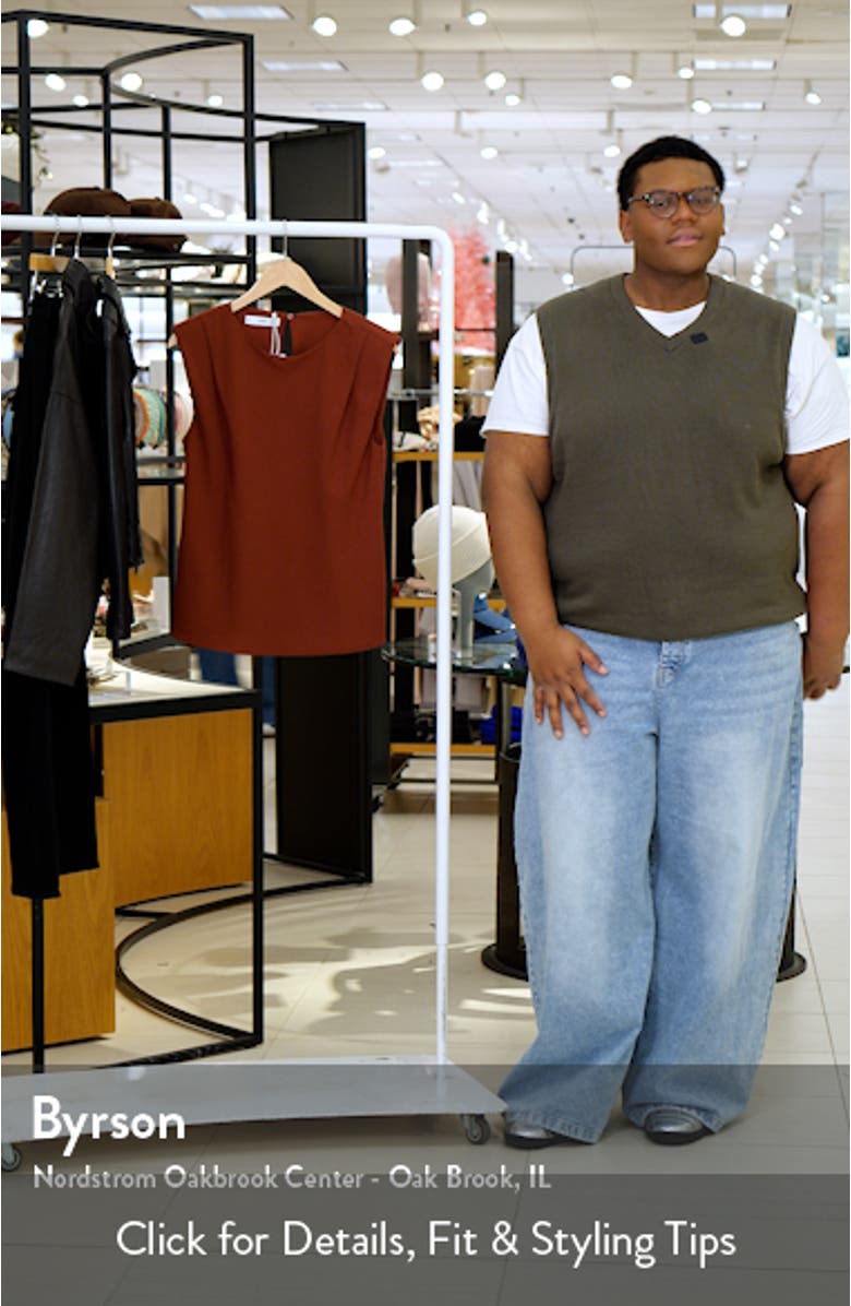 Ruched Strong Shoulder Top, sales video thumbnail