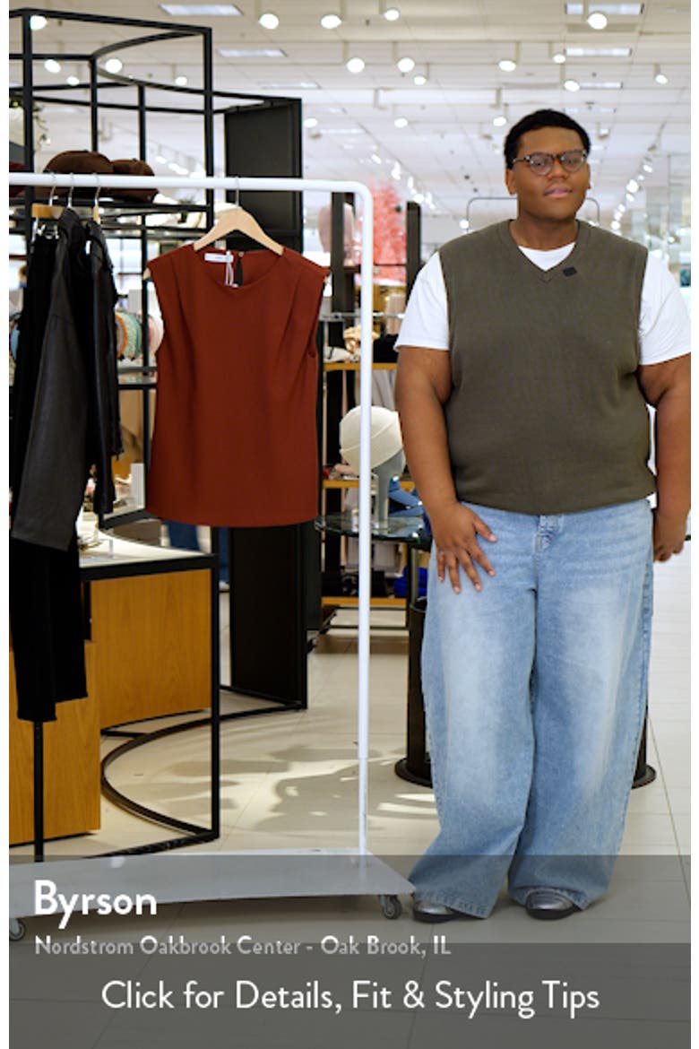 Ruched Strong Shoulder Top video