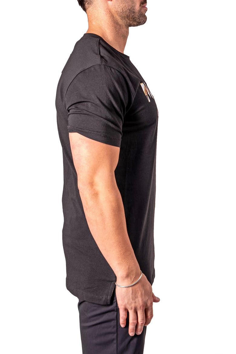 Logo Appliqué Graphic T-Shirt, Alternate, color, BLACK