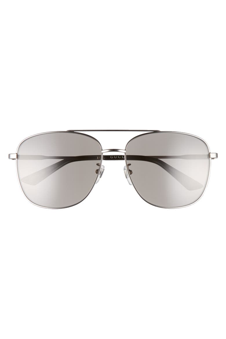 61mm Navigator Sunglasses, Alternate, color, RUTHENIUM