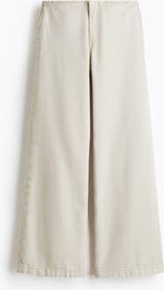 H&M Wide Twill Trousers