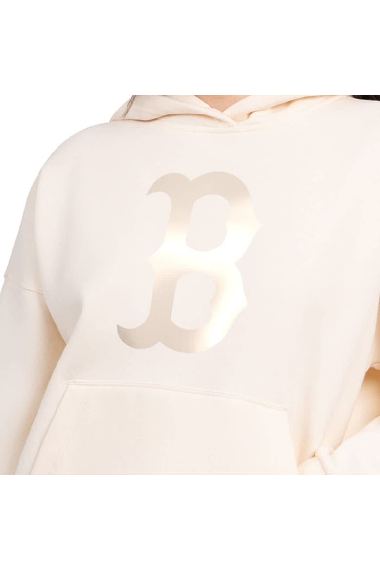 Women's Starter  Cream Boston Red Sox Pastel Relaxed Hoodie, Alternate, color, Cream