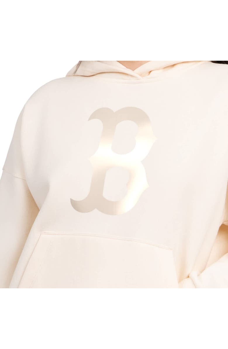 STARTER Women's Starter  Cream Boston Red Sox Pastel Relaxed Hoodie, Alternate, color, Cream