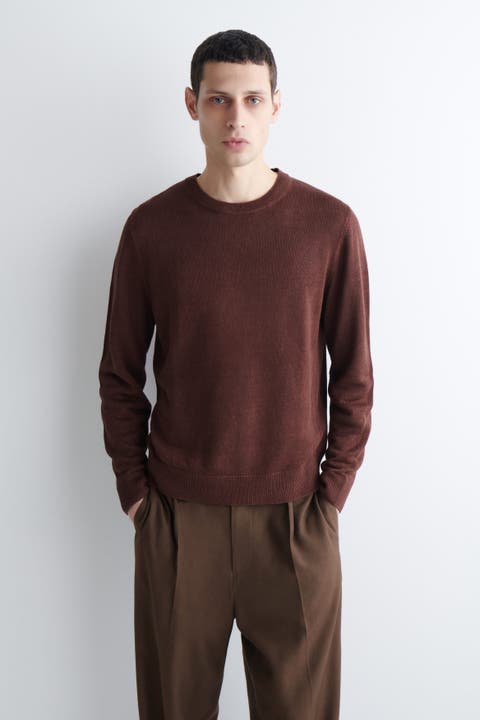 Knitted Linen Crew-Neck Sweater