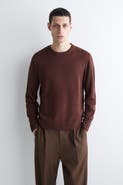 COS Knitted Linen Crew-Neck Sweater