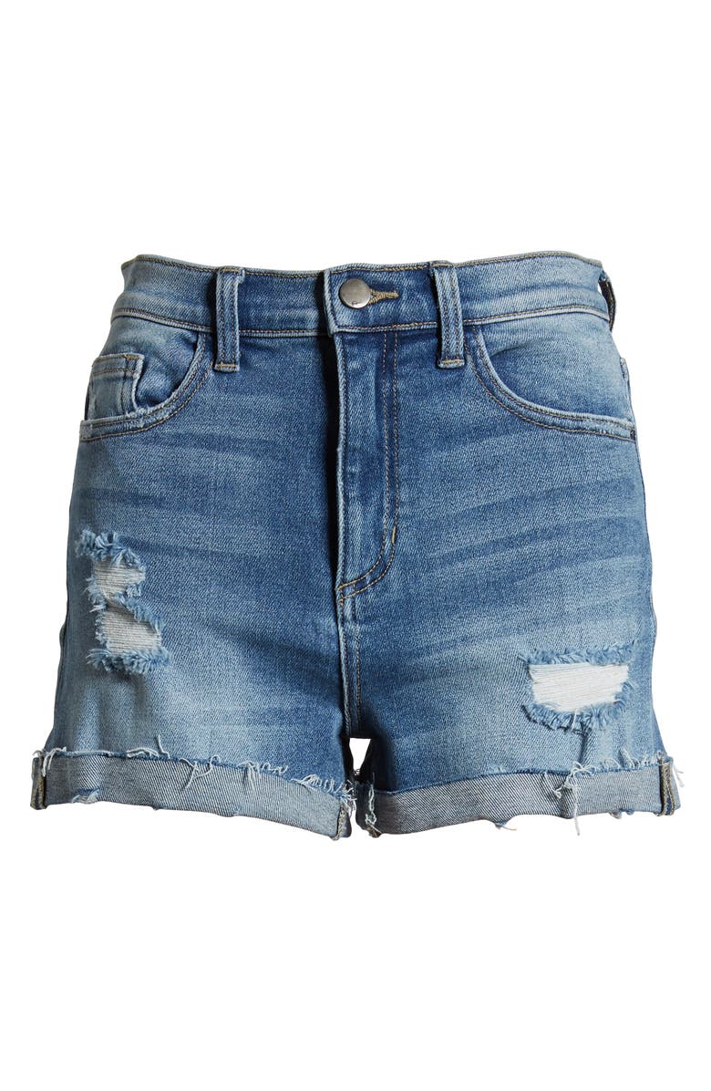 SP Black Ripped High Waist Denim Shorts | Nordstrom