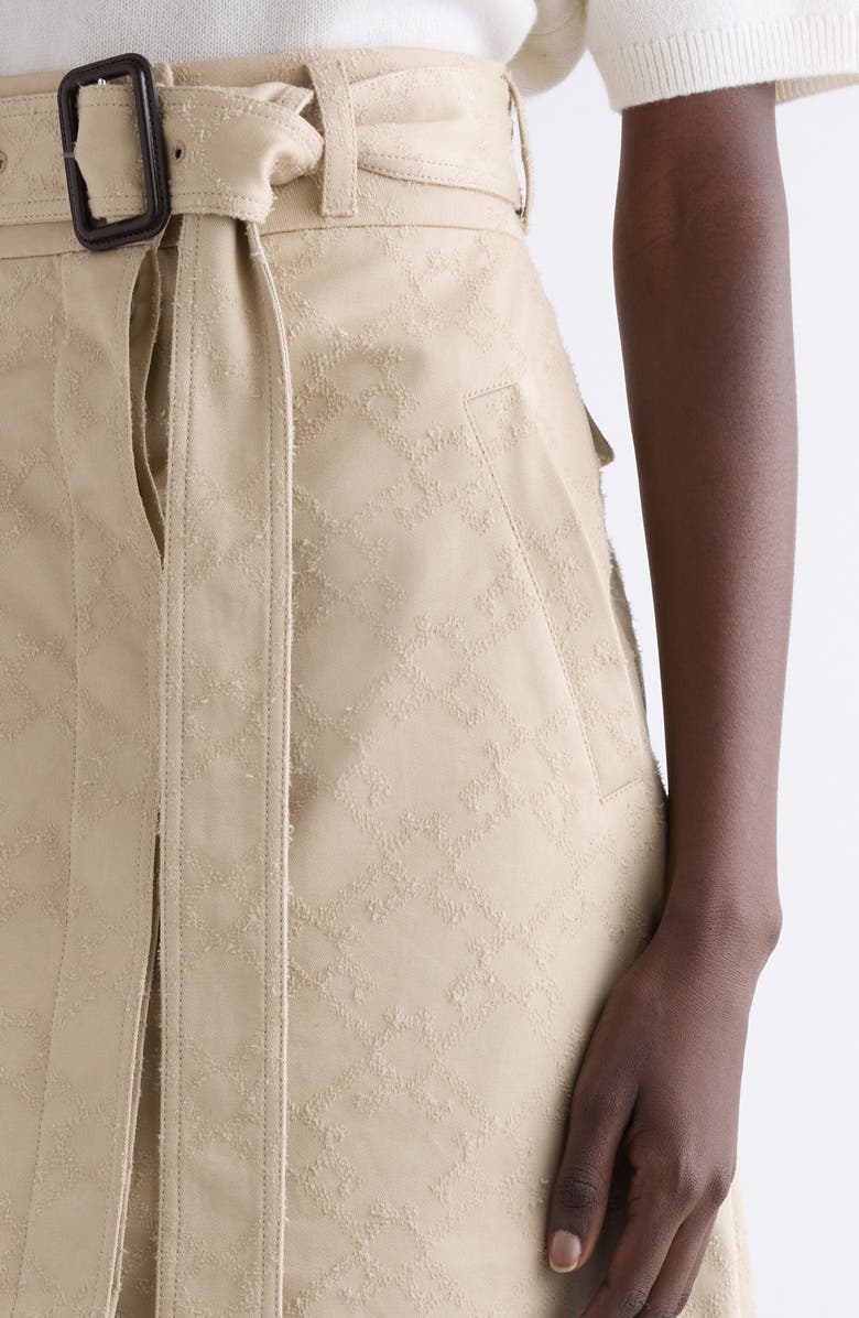 Givenchy Monogram 72 Cotton Twill Trench Skirt, Alternate, color, 