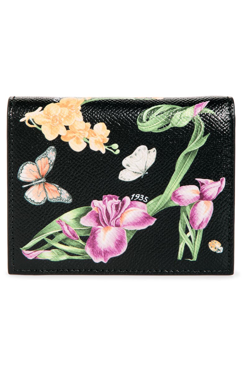 FERRAGAMO Gancini Leather Compact Wallet, Alternate, color, Edenshoes Print Nero