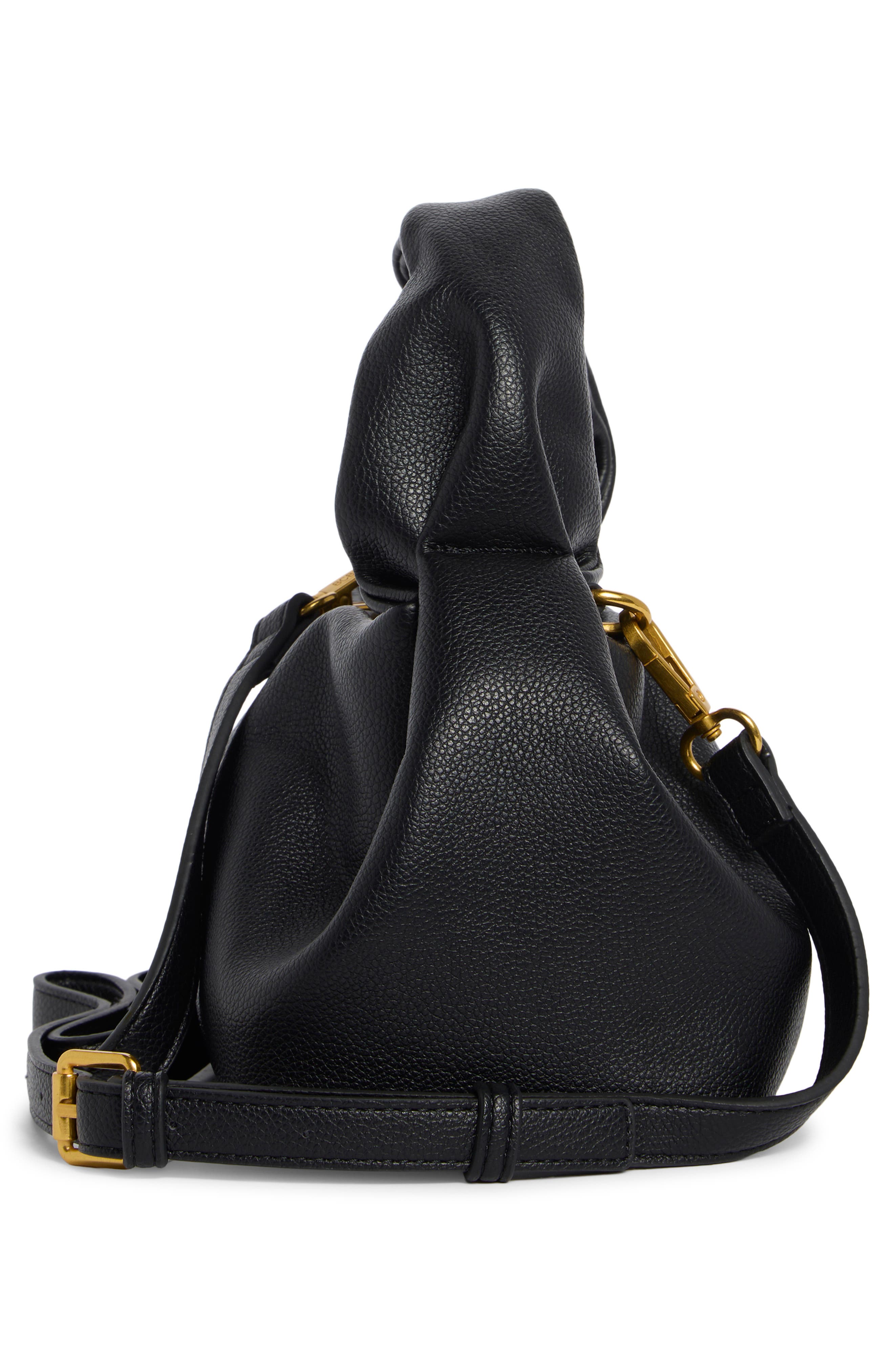 BCBG Mini Pleated Top Handle Bag, Alternate, color, Black