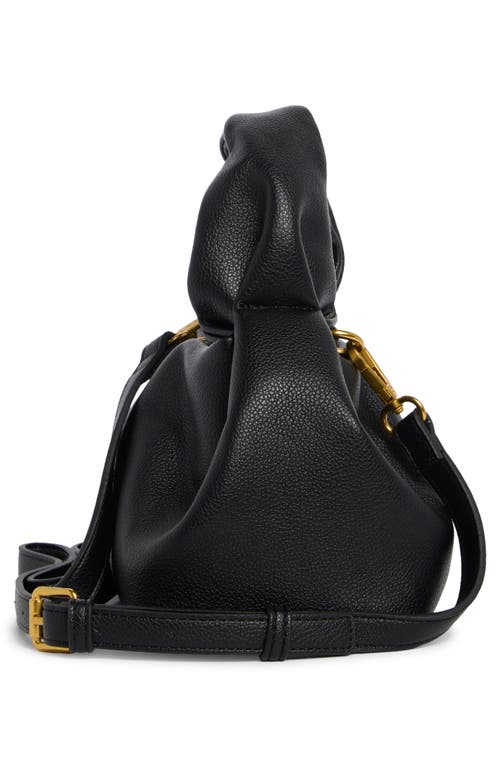 Bcbg Mini Pleated Top Handle Bag In Black