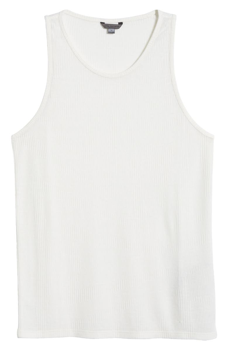 John Varvatos Lancer Burnout Rib Tank, Alternate, color, Salt