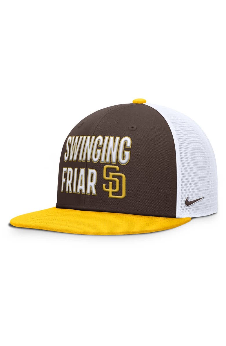 Nike Men's Nike Brown San Diego Padres Pro Trucker Snapback Hat, Alternate, color, Brown