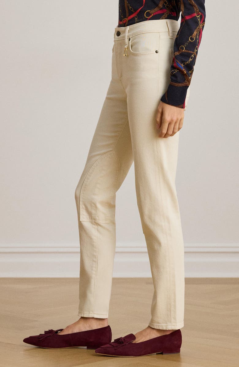 Lauren Ralph Lauren High Rise Ankle Skinny Jeans, Alternate, color, Cream Wash
