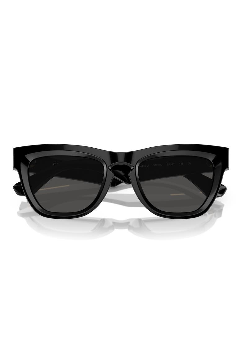 52mm Square Sunglasses, Alternate, color, BLACK