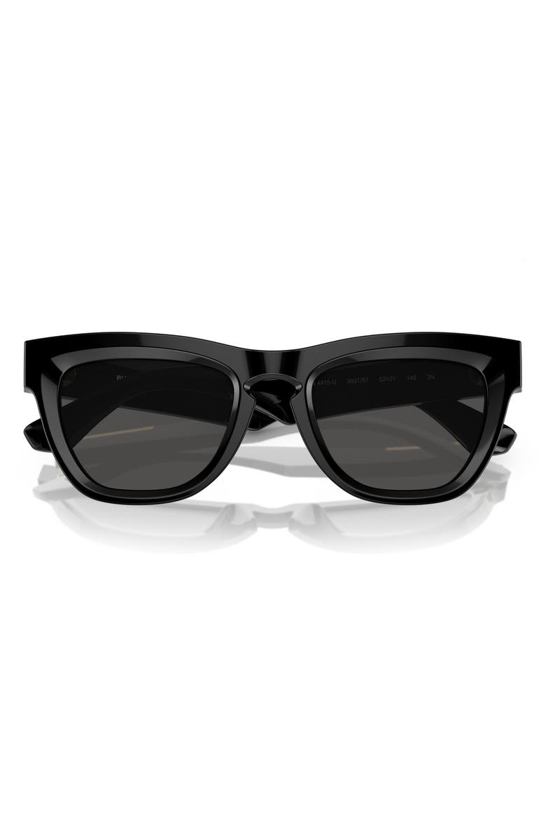 Burberry 52mm Square Sunglasses, Alternate, color, Black