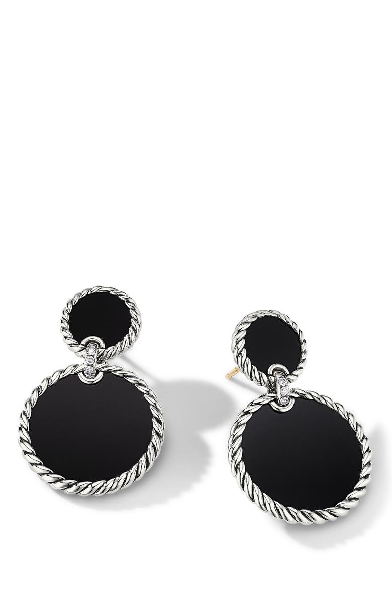 David Yurman Elements Double Drop Earrings with Pavé Diamonds, Alternate, color,