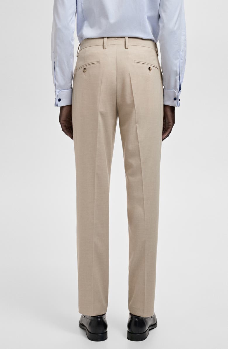 MANGO Milan Slim Fit Suit Pants, Alternate, color, Beige