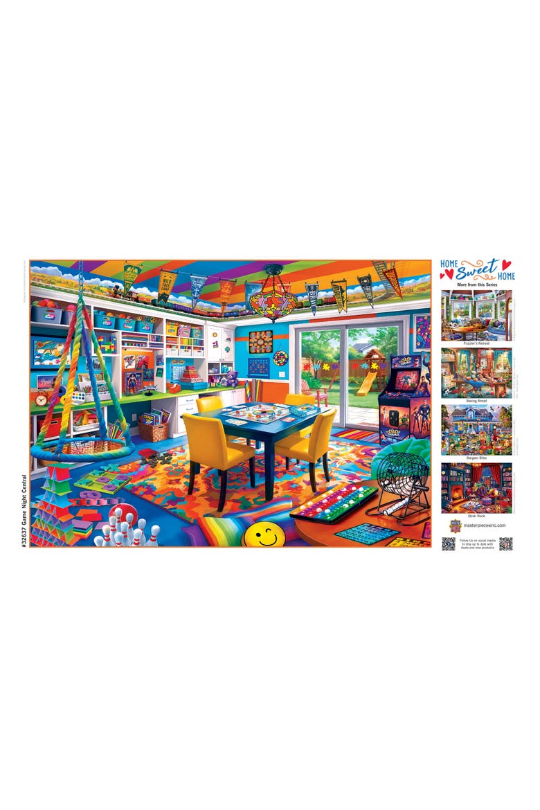 Game Night Central 500 Piece Puzzle, Alternate, color, Multicolor