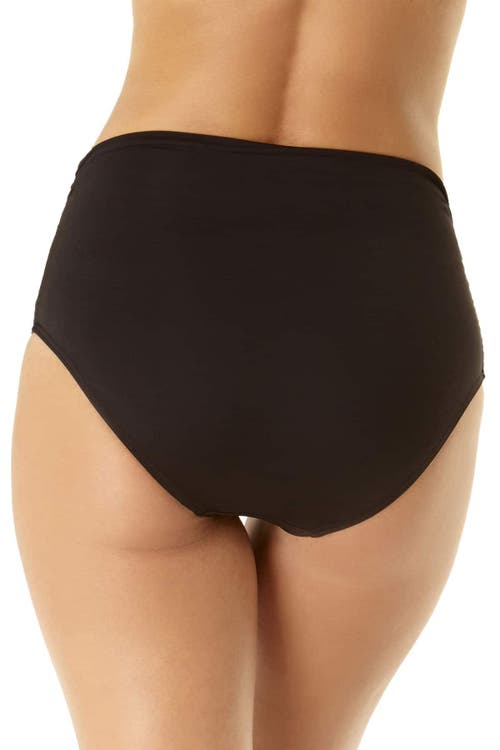 ANNE COLE LIVE IN COLOR CONVERTIBLE HIGH WAIST SHIRRED SWIM BOTTOM 