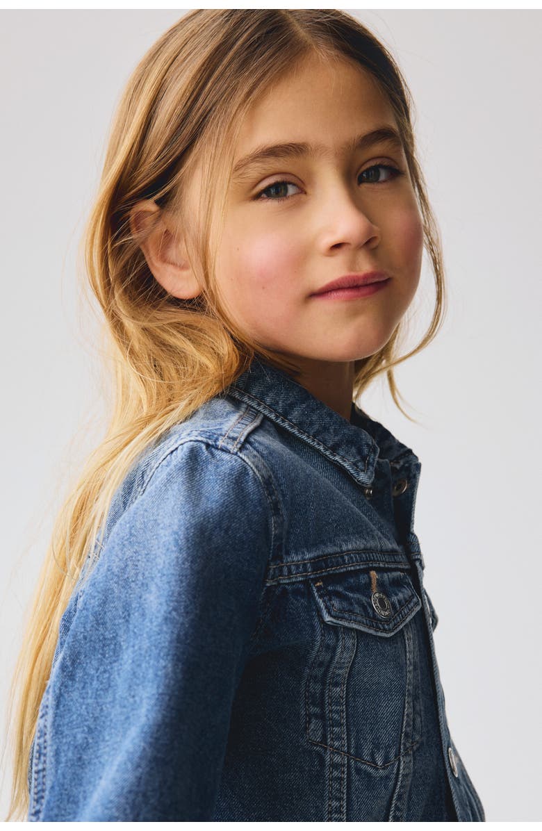 H&M Denim jacket, Alternate, color, Denim Blue