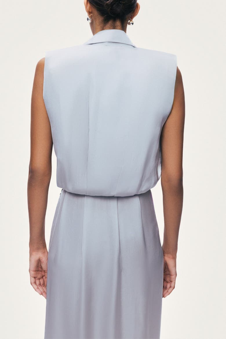 Embellished Belt-Detail Maxi Dress, Alternate, color, Grey