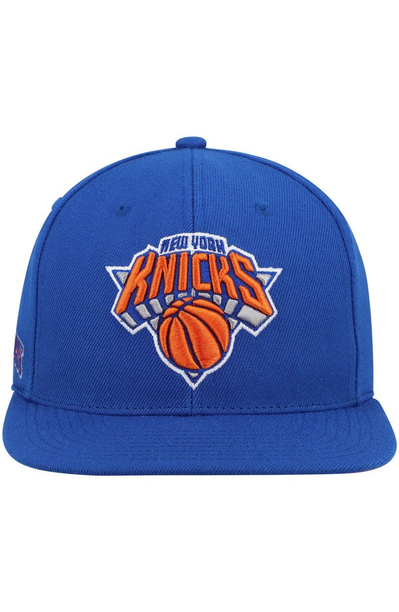 Mitchell & Ness Men's Mitchell & Ness Royal New York Knicks Core Side Snapback Hat, Alternate, color, 