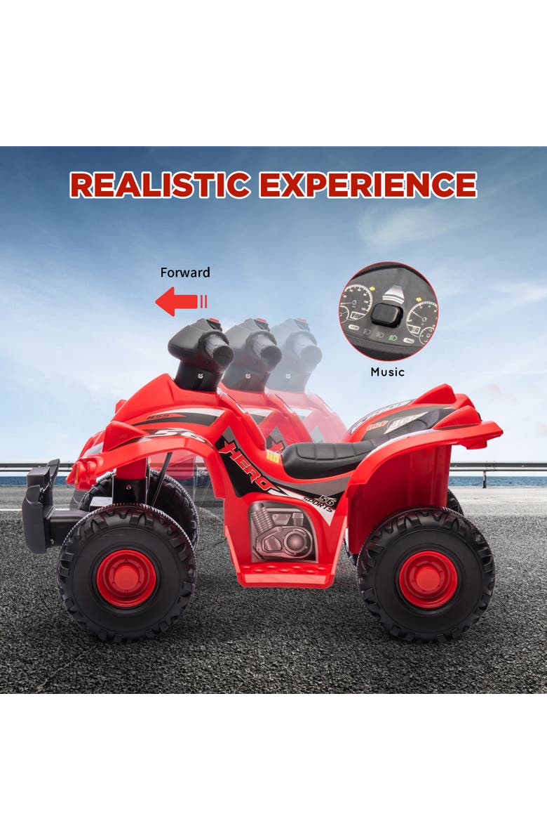 Qaba 12V Electric Go Kart with Forward Backward Drive, Adjustable Speed, Alternate, color, Red