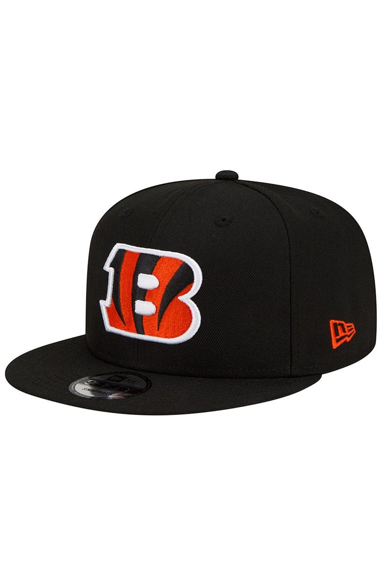 New Era Men's New Era Black Cincinnati Bengals 9FIFTY Snapback Hat, Main, color, 