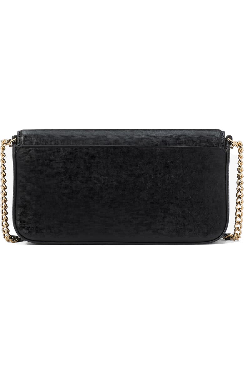 Kate Spade New York devin saffiano flap clutch, Alternate, color, Black