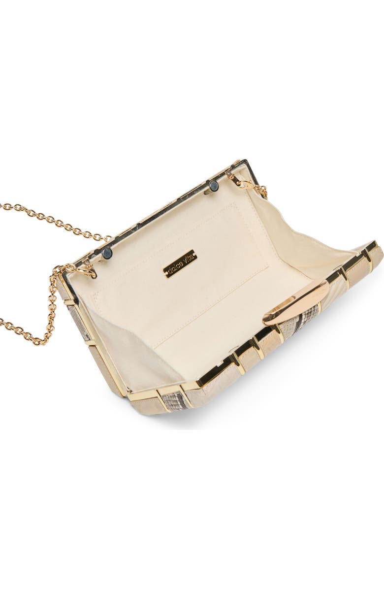Dolce Vita Multi Panel Frame Clutch, Alternate, color, Natural