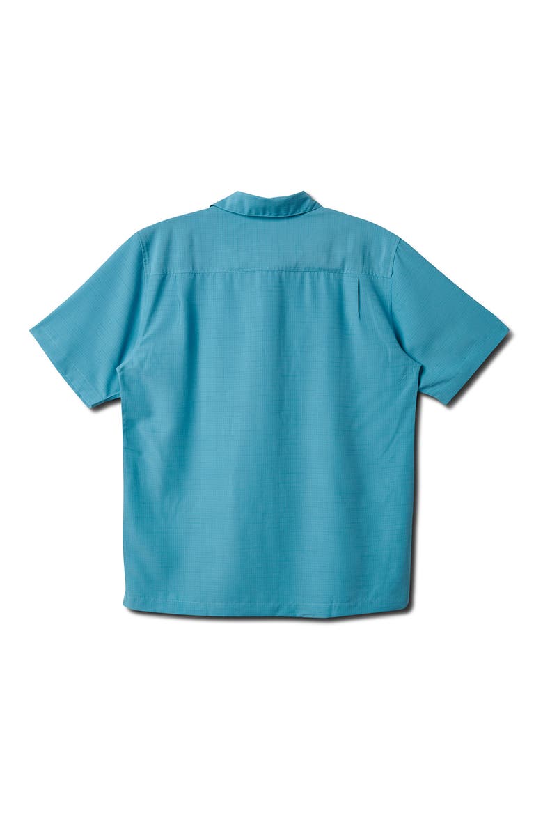 Centinela Short Sleeve Button-Up Shirt, Alternate, color, AQUA