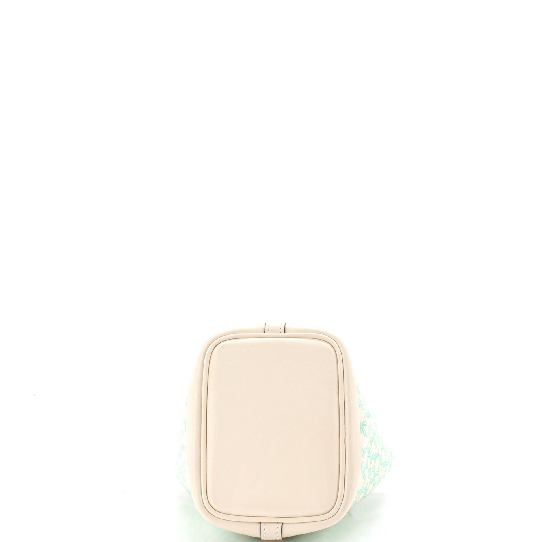 Pre-Owned Hermes Picotin Lock Bag Lucky Daisy Printed Swift Micro, Alternate, color, Nata