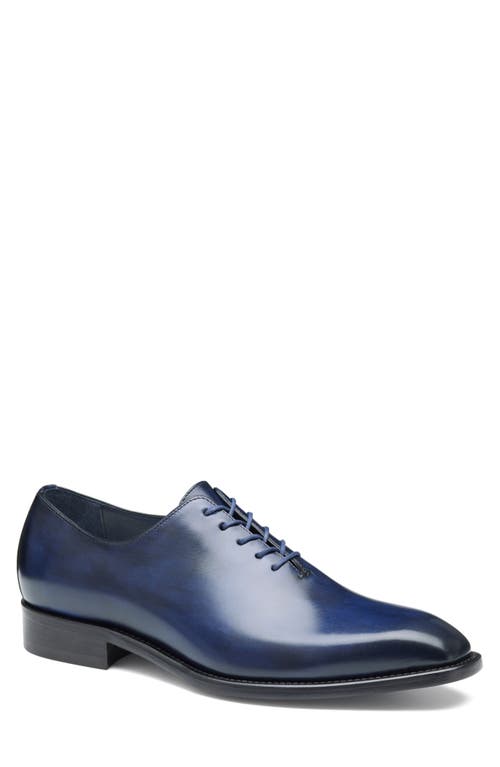 Johnston & Murphy Collection Larson Plain Toe Oxford In Navy Italian Calfskin