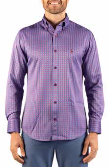 Geo Windmill Performance Button Down Shirt