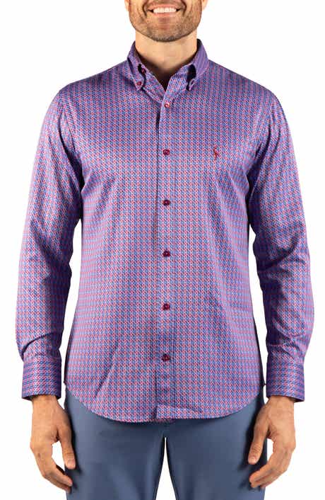 Geo Windmill Performance Button Down Shirt