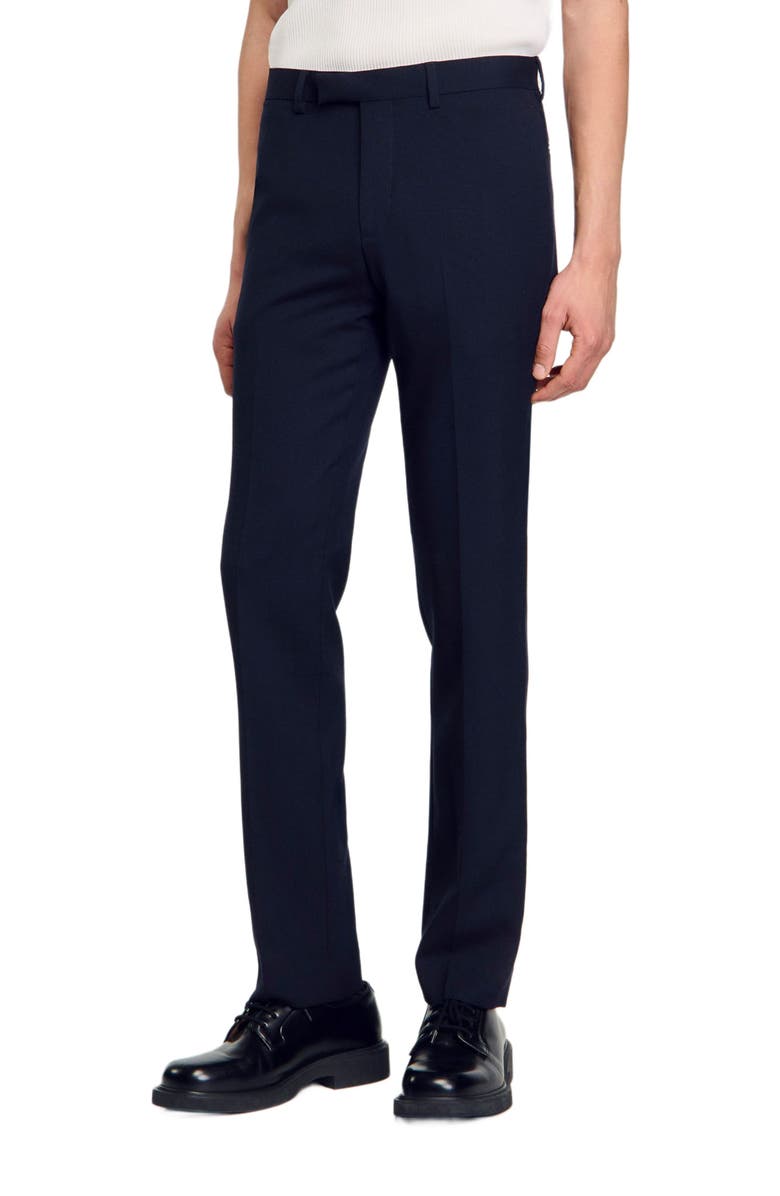 SANDRO Wool suit trousers, Alternate, color, 