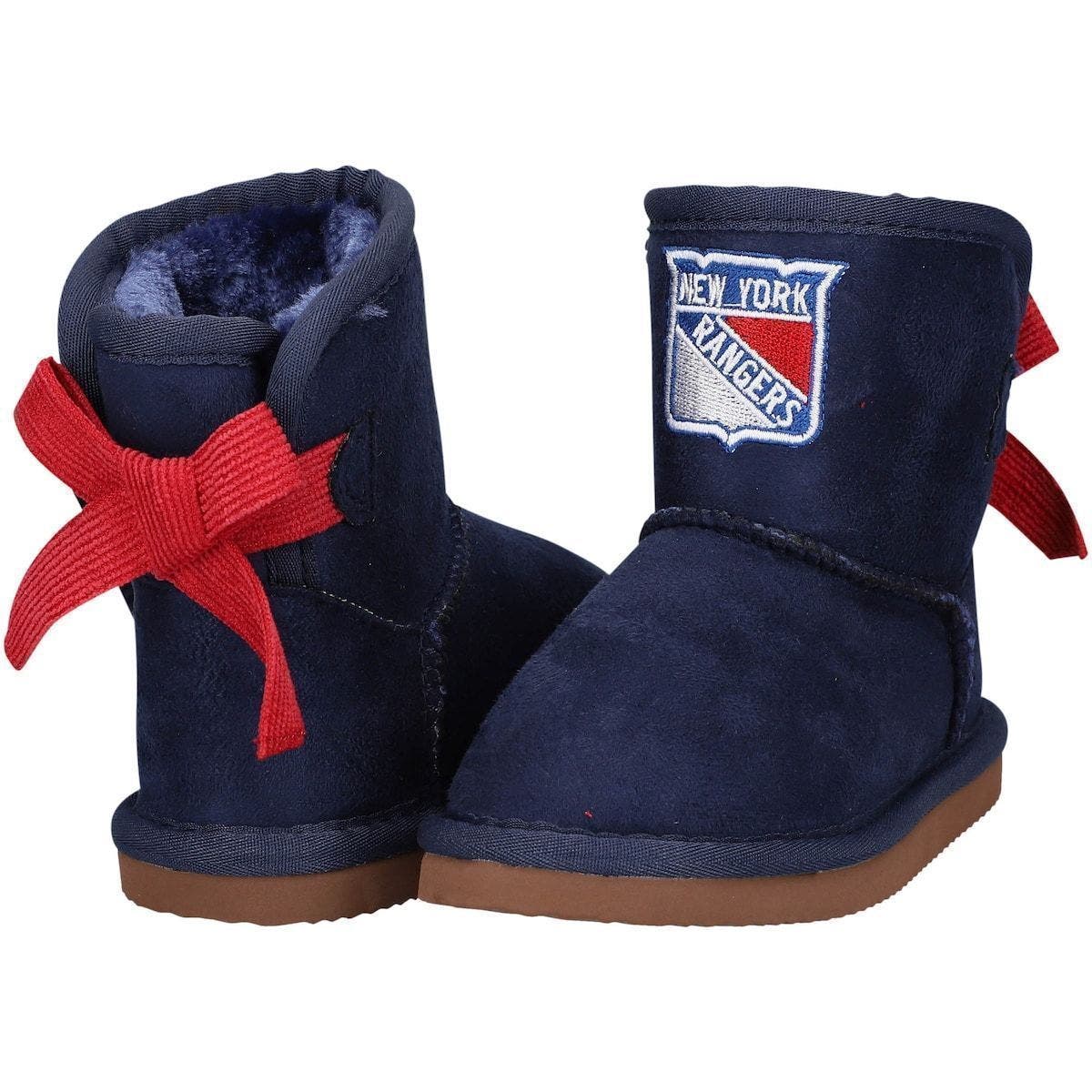 CUCE Girls Toddler Cuce Blue New York Rangers Low Team Ribbon Boots ...