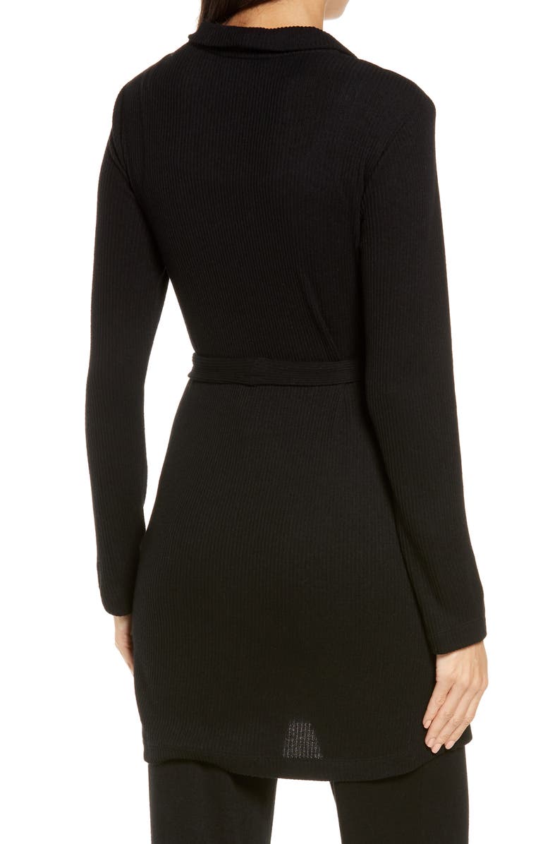 Natori Ulla Brushed Rib Wrap Cardigan, Alternate, color, 