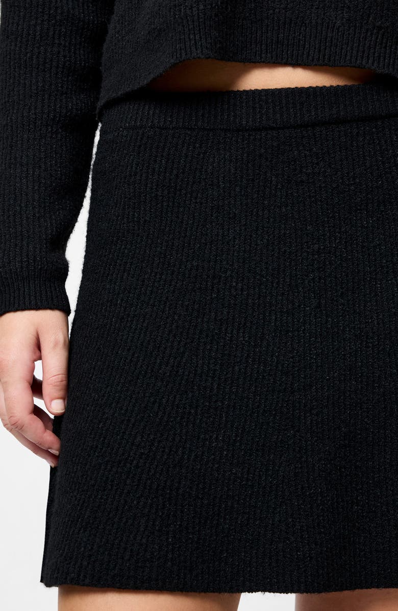 French Connection Vhari Sweater Miniskirt, Alternate, color, Black