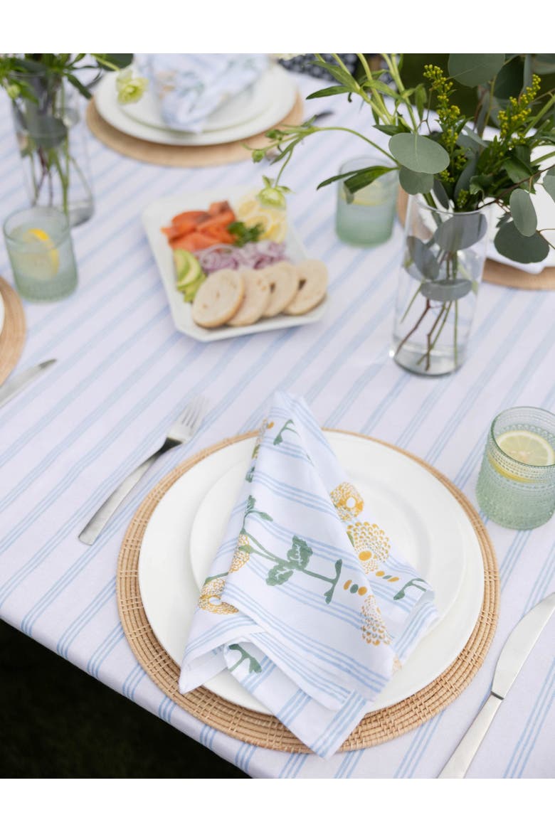 Marigold Stripe Napkins - Set of 4, Alternate, color, Uniform Blue