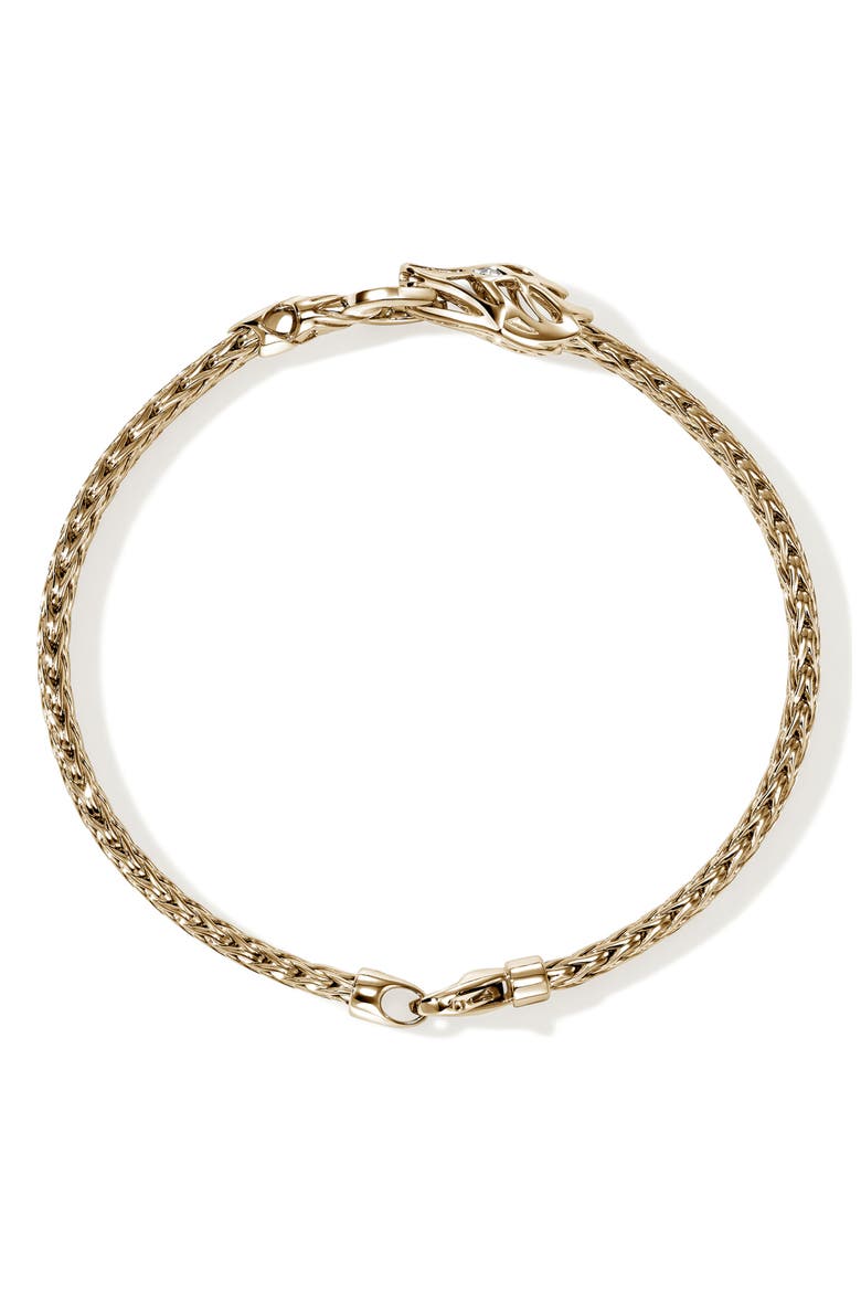 Naga Bracelet, 14K Gold, Diamonds, Alternate, color, GOLD