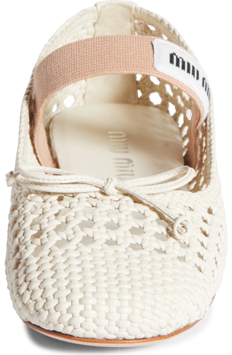 Miu Miu Woven Mary Jane Ballet Flat, Alternate, color,