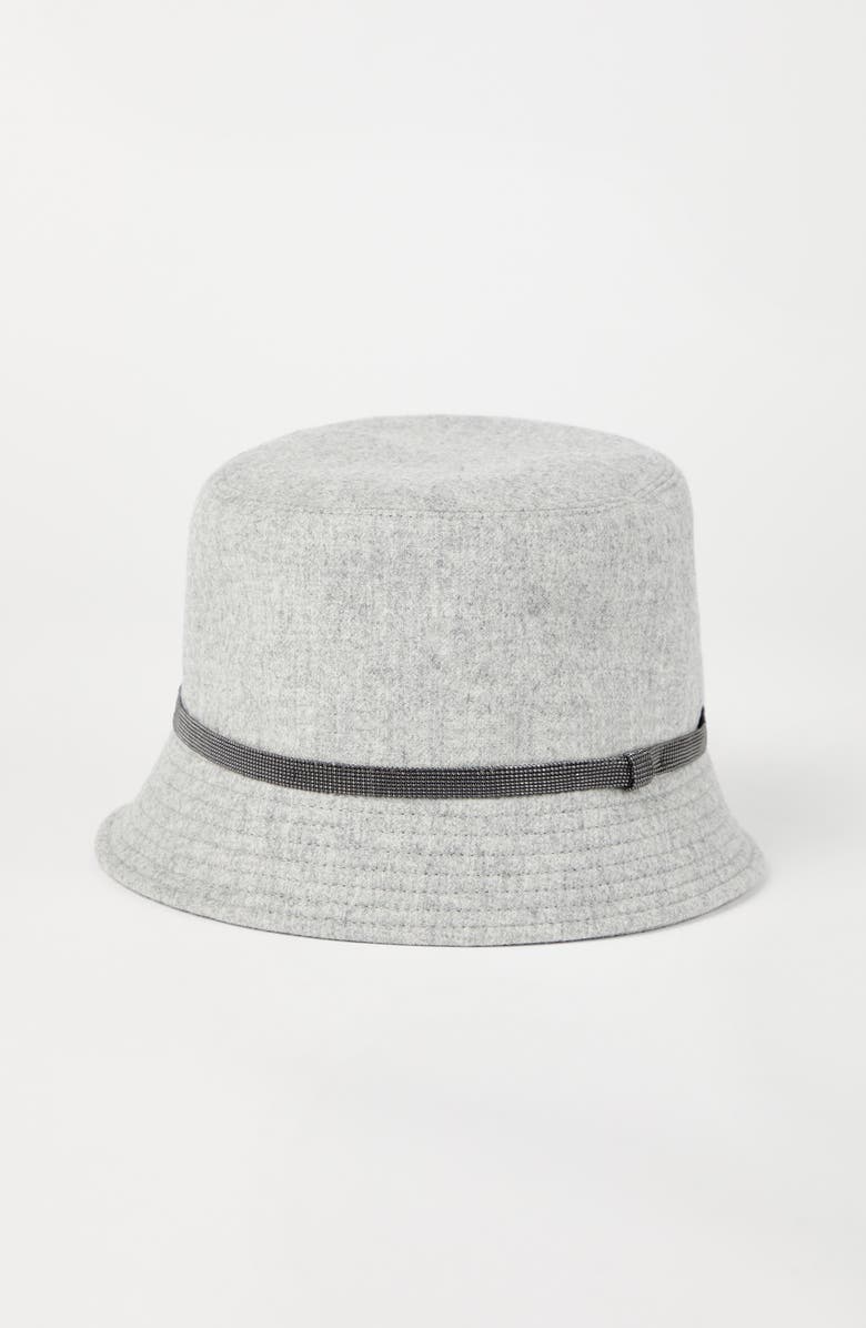 Brunello Cucinelli Bucket hat, Alternate, color, Light Grey