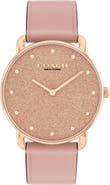 COACH Elliot Leather Strap Watch, 36mm