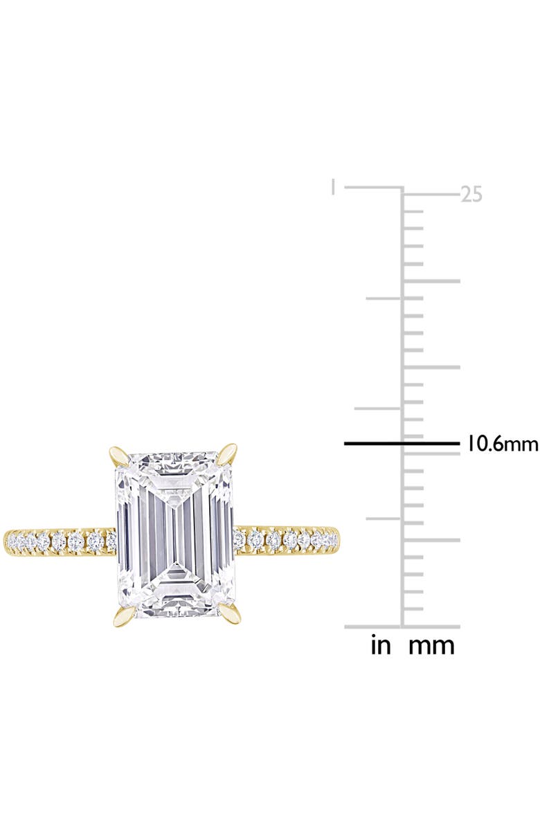 Julianna B. 3-1/10 CTW Lab-Grown Diamond Emerald-Cut Ring 14k, Alternate, color,