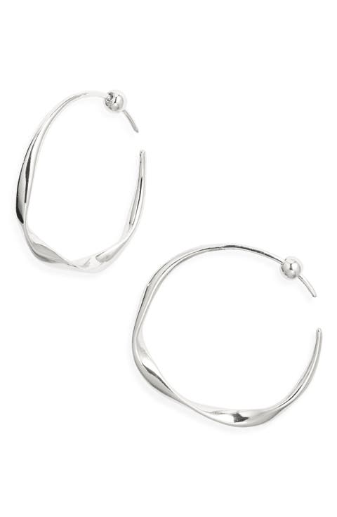 Fluted Hoop Earrings